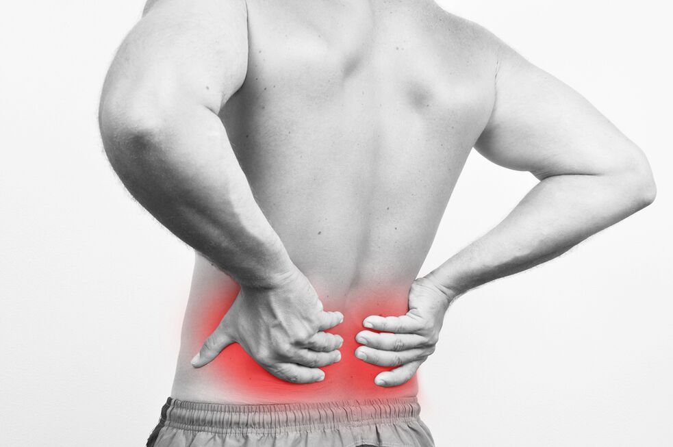 bel bölgesinde sırt ağrısı